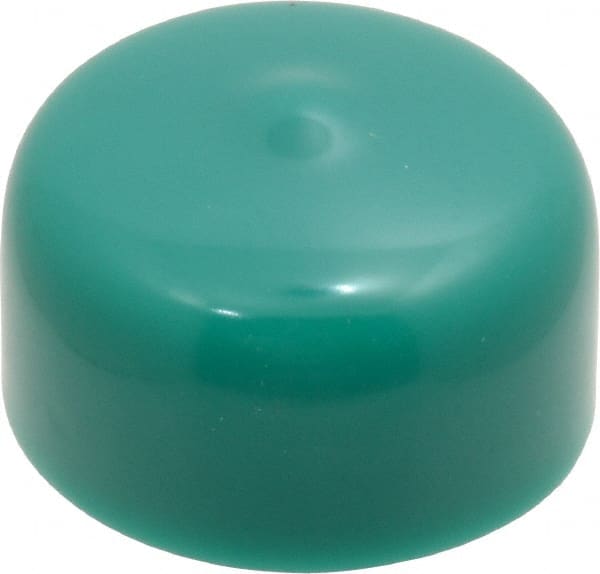 Caplugs - 1" ID, Stretchable Cap - 1/2" Long, Vinyl, Green - Exact Tooling