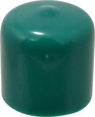 Caplugs - 1" ID, Stretchable Cap - 1" Long, Vinyl, Green - Exact Tooling