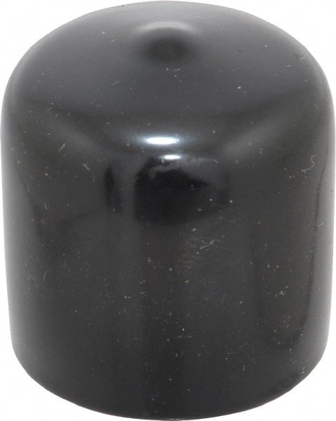 Caplugs - 1-1/16" ID, Stretchable Cap - 1" Long, Vinyl, Black - Exact Tooling