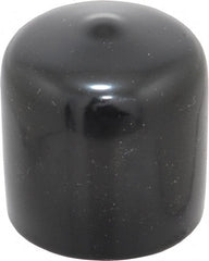 Caplugs - 1-1/16" ID, Stretchable Cap - 1" Long, Vinyl, Black - Exact Tooling