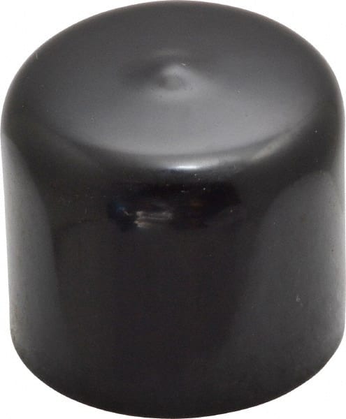 Caplugs - 1-1/8" ID, Stretchable Cap - 1" Long, Vinyl, Black - Exact Tooling