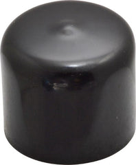Caplugs - 1-1/8" ID, Stretchable Cap - 1" Long, Vinyl, Black - Exact Tooling