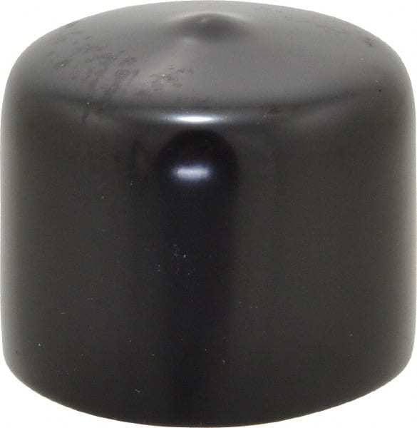 Caplugs - 1-1/4" ID, Stretchable Cap - 1" Long, Vinyl, Black - Exact Tooling
