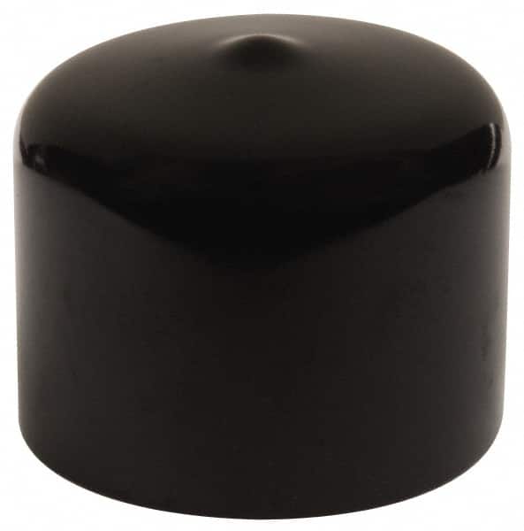 Caplugs - 1-3/8" ID, Stretchable Cap - 1" Long, Vinyl, Black - Exact Tooling