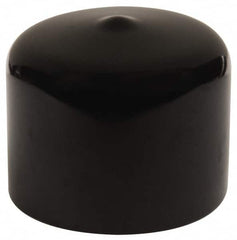 Caplugs - 1-3/8" ID, Stretchable Cap - 1" Long, Vinyl, Black - Exact Tooling