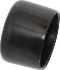 Caplugs - 1-1/2" ID, Stretchable Cap - 1" Long, Vinyl, Black - Exact Tooling