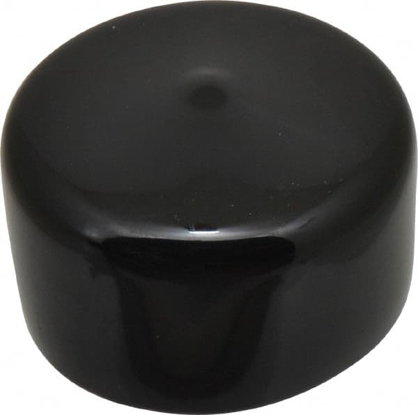 Caplugs - 1-7/8" ID, Stretchable Cap - 1" Long, Vinyl, Black - Exact Tooling