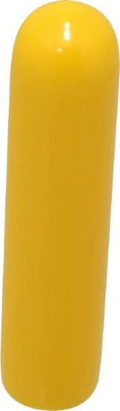 Caplugs - 1/4" ID, Stretchable Cap - 1-1/2" Long, Vinyl, Yellow - Exact Tooling
