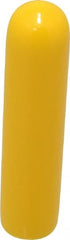 Caplugs - 1/4" ID, Stretchable Cap - 1-1/2" Long, Vinyl, Yellow - Exact Tooling