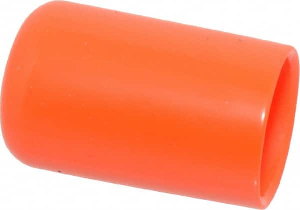 Caplugs - 7/8" ID, Stretchable Cap - 1-1/2" Long, Vinyl, Orange - Exact Tooling