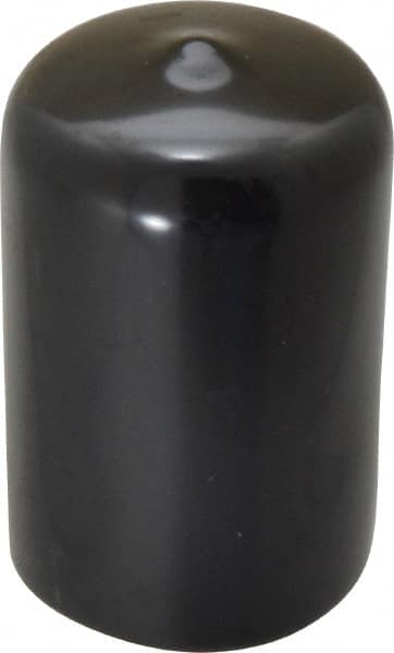 Caplugs - 1" ID, Stretchable Cap - 1-1/2" Long, Vinyl, Black - Exact Tooling