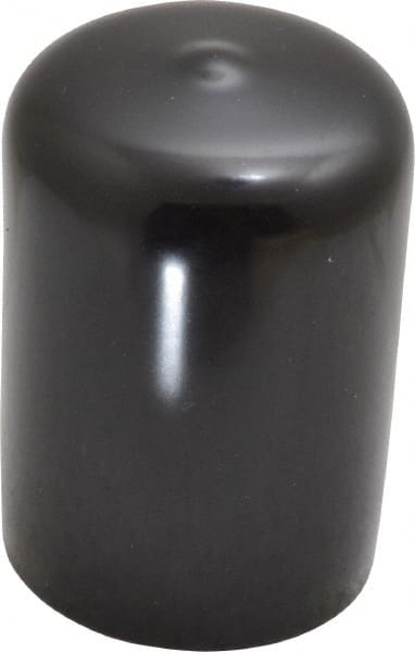 Caplugs - 1-1/16" ID, Stretchable Cap - 1-1/2" Long, Vinyl, Black - Exact Tooling