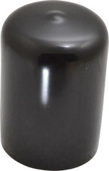 Caplugs - 1-1/16" ID, Stretchable Cap - 1-1/2" Long, Vinyl, Black - Exact Tooling
