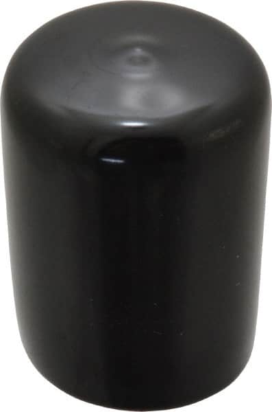 Caplugs - 1-1/8" ID, Stretchable Cap - 1-1/2" Long, Vinyl, Black - Exact Tooling