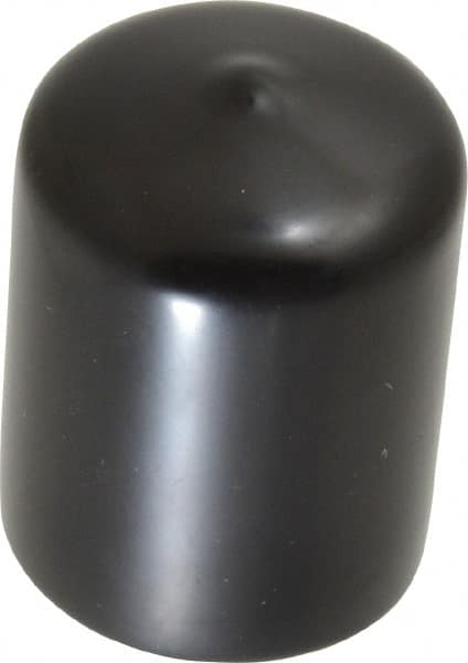 Caplugs - 1-3/16" ID, Stretchable Cap - 1-1/2" Long, Vinyl, Black - Exact Tooling