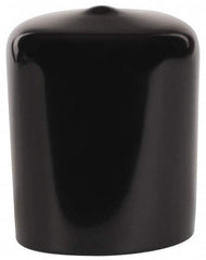 Caplugs - 1-1/4" ID, Stretchable Cap - 1-1/2" Long, Vinyl, Black - Exact Tooling