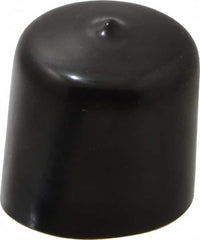 Caplugs - 1-3/8" ID, Stretchable Cap - 1-1/2" Long, Vinyl, Black - Exact Tooling