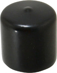 Caplugs - 1-1/2" ID, Stretchable Cap - 1-1/2" Long, Vinyl, Black - Exact Tooling