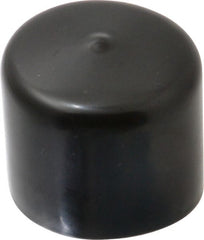 Caplugs - 1-7/8" ID, Stretchable Cap - 1-1/2" Long, Vinyl, Black - Exact Tooling