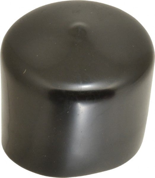 Caplugs - 2" ID, Stretchable Cap - 1-1/2" Long, Vinyl, Black - Exact Tooling