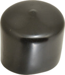Caplugs - 2" ID, Stretchable Cap - 1-1/2" Long, Vinyl, Black - Exact Tooling