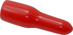 Caplugs - 1/4" ID, Pull-Tab Cap - Vinyl, Red - Exact Tooling