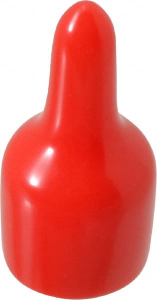 Caplugs - 1/2" ID, Pull-Tab Cap - Vinyl, Red - Exact Tooling