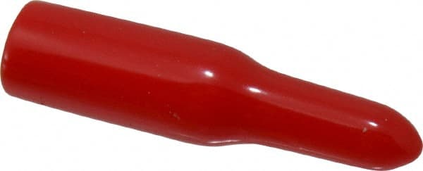 Caplugs - 1/4" ID, Pull-Tab Cap - Vinyl, Red - Exact Tooling