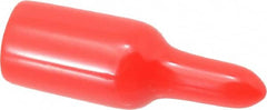Caplugs - 3/8" ID, Pull-Tab Cap - Vinyl, Red - Exact Tooling