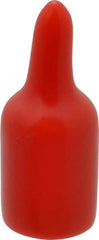 Caplugs - 1/2" ID, Pull-Tab Cap - Vinyl, Red - Exact Tooling