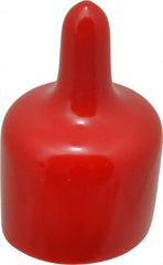 Caplugs - 1" ID, Pull-Tab Cap - Vinyl, Red - Exact Tooling