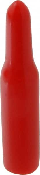 Caplugs - 1/4" ID, Pull-Tab Cap - Vinyl, Red - Exact Tooling