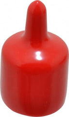 Caplugs - 1" ID, Pull-Tab Cap - Vinyl, Red - Exact Tooling