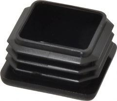 Caplugs - Square Head Plug - 1-1/4" OD, Polyethylene, Black - Exact Tooling