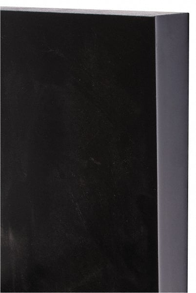 Made in USA - 1" Thick x 12" Wide x 1' Long, Polyurethane Sheet - Black, 80A Hardness - Exact Tooling