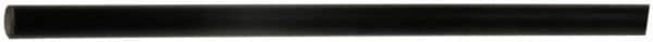 Made in USA - 4' Long, 2" Diam, Polyurethane Plastic Rod - 95A Hardness, Black - Exact Tooling