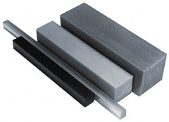 Made in USA - 1 Ft. Long x 1 Inch Wide x 1 Inch High, Polyurethane, Square Plastic Bar - Black, 95A Hardness, +/- 0.025 Tolerance - Exact Tooling