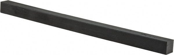 Made in USA - 1 Ft. Long x 3/4 Inch Wide x 3/4 Inch High, Polyurethane, Square Plastic Bar - Black, 80A Hardness, +/- 0.015 Tolerance - Exact Tooling