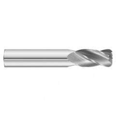 16mm Dia. x 89mm Overall Length 4-Flute 1mm C/R Solid Carbide SE End Mill-Round Shank-Center Cut-Uncoated - Exact Tooling