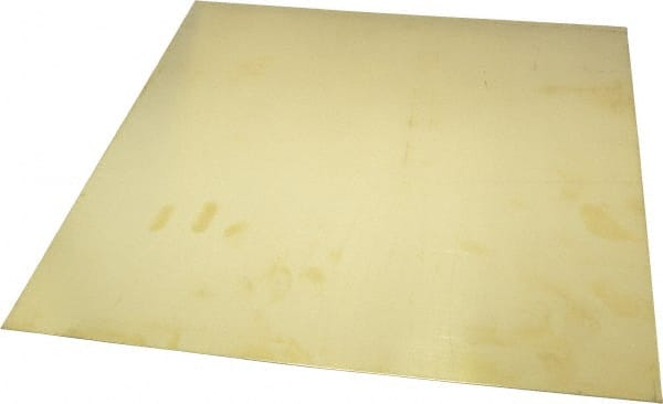 Value Collection - 0.04 Inch Thick x 12 Inch Wide x 12 Inch Long, Brass Sheet - Alloy 260 - Exact Tooling