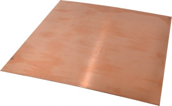 Value Collection - 1/16 Inch Thick x 12 Inch Square, Copper Sheet - Alloy 110 - Exact Tooling