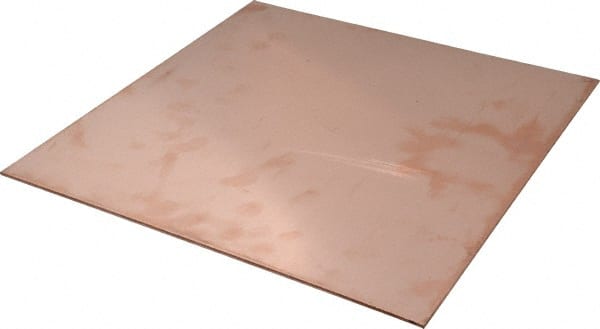Value Collection - 1/8 Inch Thick x 12 Inch Square, Copper Sheet - Alloy 110 - Exact Tooling