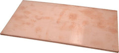 Value Collection - 1/4 Inch Thick x 6 Inch Wide x 12 Inch Long, Copper Sheet - Alloy 110 - Exact Tooling