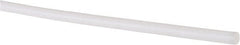 Made in USA - 6' Long, 1/8" Diam, PTFE (Virgin) Plastic Rod - White - Exact Tooling