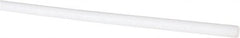 Made in USA - 6' Long, 3/16" Diam, PTFE (Virgin) Plastic Rod - White - Exact Tooling