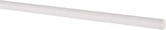 Made in USA - 4' Long, 1/4" Diam, PTFE (Virgin) Plastic Rod - White - Exact Tooling