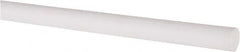 Made in USA - 3' Long, 3/8" Diam, PTFE (Virgin) Plastic Rod - White - Exact Tooling