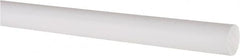 Made in USA - 2' Long, 5/8" Diam, PTFE (Virgin) Plastic Rod - White - Exact Tooling