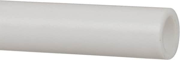 Made in USA - 3/8 Inch Outside Diameter x 6 Ft. Long, Plastic Round Tube - PTFE (Virgin), +/- 0.025 Inch Tolerance - Exact Tooling
