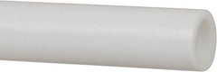Made in USA - 1 Inch Outside Diameter x 4 Ft. Long, Plastic Round Tube - PTFE (Virgin), +/- 0.025 Inch Tolerance - Exact Tooling